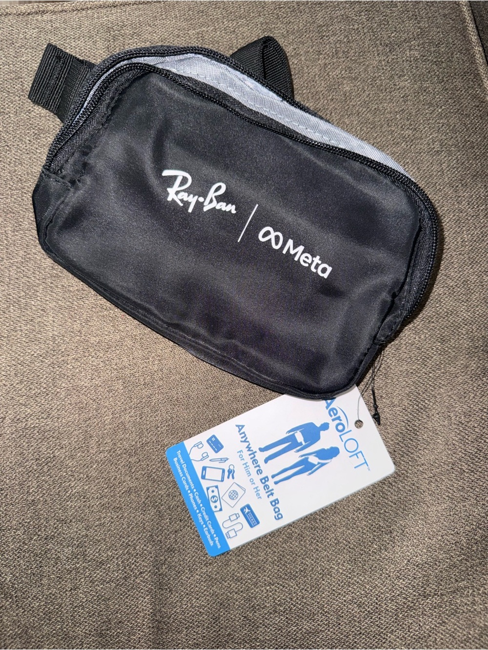 Black Ray-Ban x Meta 😎 Glasses Sunglasses Fanny Pack Belt bag Adjustable